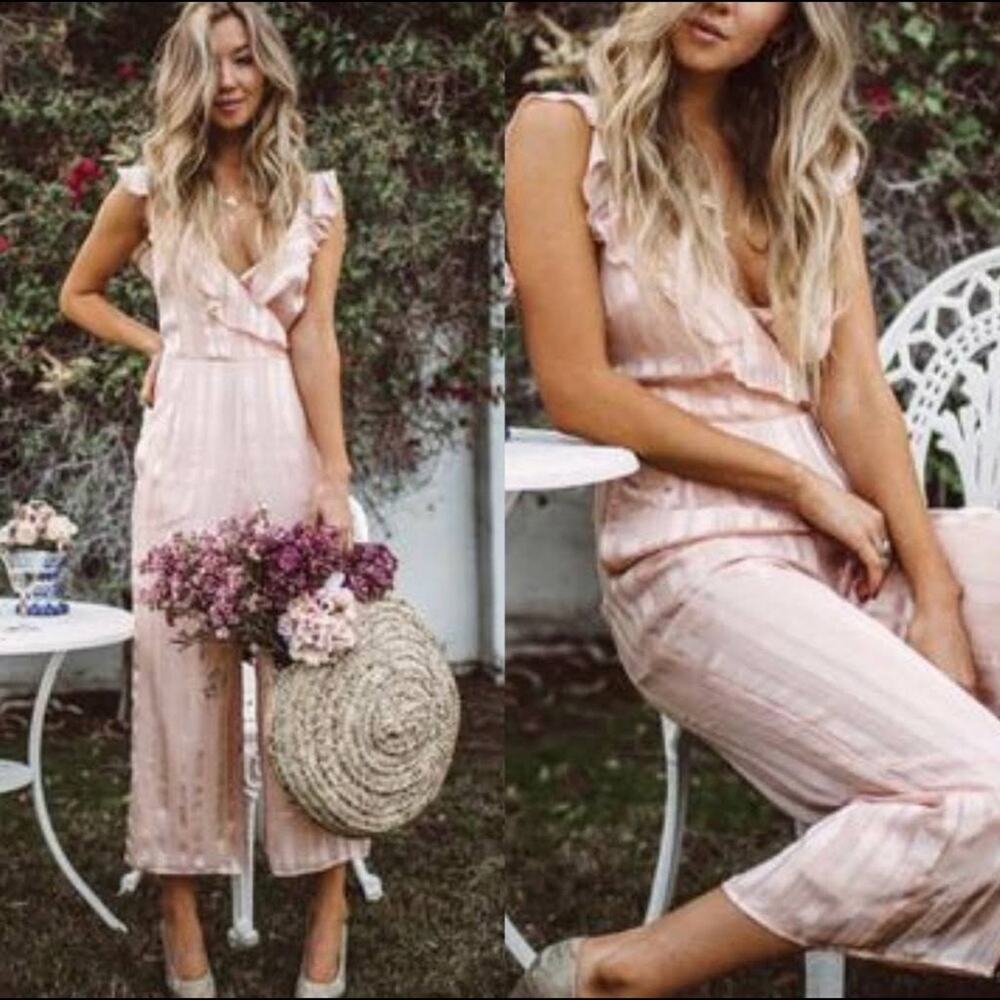 Show Me Your Mumu Bianca Blush‎ Pink Jumpsuit